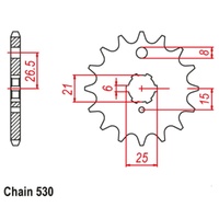 Sprocket Front 530-15T