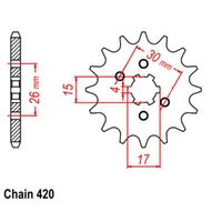 Sprocket Front 420-12T