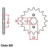 Sprocket Front 428-12T