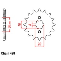 Sprocket Front Std 12T for 428# Chain