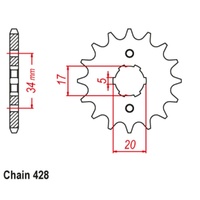 Sprocket Front 428-16T