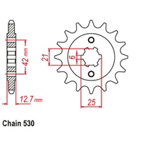 Sprocket Front Conv 530-17T