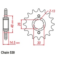 Sprocket Front Conv 530-16T