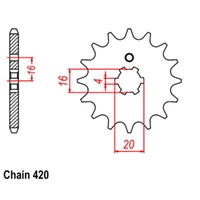 Sprocket Front 420-12T