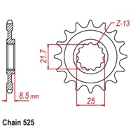 Sprocket Front 525-15T