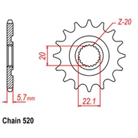 Sprocket Front Std 12T for 520# Chain