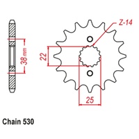 Sprocket Front 530-15T
