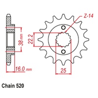 Sprocket Front Conv 520-14T