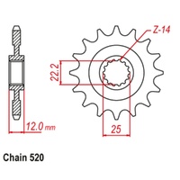 Sprocket Front 520-14T