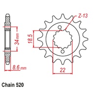 Sprocket Front 520-14T