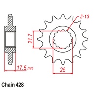 Sprocket Front 428-17T