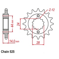 Sprocket Front 525-15T