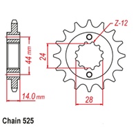 Sprocket Front 525-16T