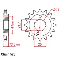 Sprocket Front 525-15T