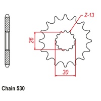 Sprocket Front Conv 530-17T