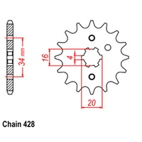 Sprocket Front Stealth 428-13T