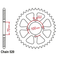 Sprocket Rear Steel 520-50T