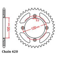 Sprocket Rear Steel 520-42T