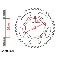 Sprocket Rear Steel 530-38T