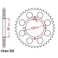 Sprocket Rear Steel 520-37T