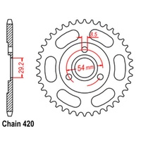 Sprocket Rear Steel 420-35T