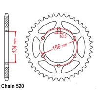 Sprocket Rear Steel 520-48T