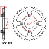 Sprocket Rear Steel 420-35T