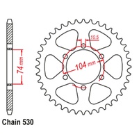 Sprocket Rear Steel 530-42T