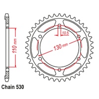 Sprocket Rear Std 47T for 530# Chain