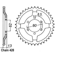 Sprocket Rear Steel 428-45T