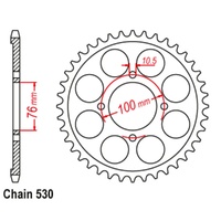 Sprocket Rear Steel 530-40T