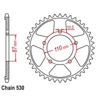 Sprocket Rear Steel 530-42T