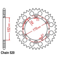 Sprocket Rear Steel 520-40T