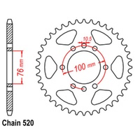 Sprocket Rear Steel 520-46T