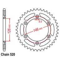 Sprocket Rear Steel 520-39T