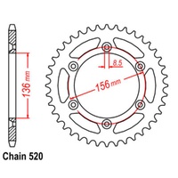 Sprocket Rear Conv Steel 520-42T