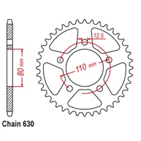 Sprocket Rear Steel 630-33T