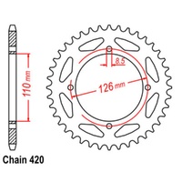 Sprocket Rear Steel 420-45T