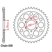 Sprocket Rear Steel 630-41T