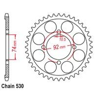 Sprocket Rear Steel 530-39T