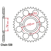 Sprocket Rear Steel 530-41T