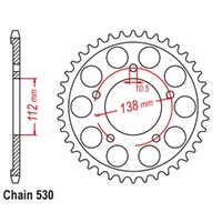 Sprocket Rear Steel 530-48T