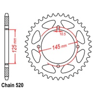 Sprocket Rear Steel 520-38T