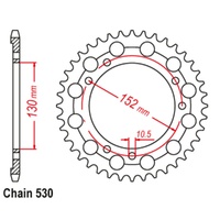 Sprocket Rear Steel 530-46T