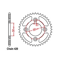 Sprocket Rear Steel 420-32T