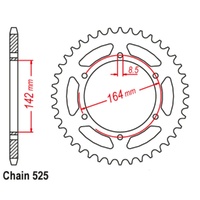 Sprocket Rear Steel 525-44T