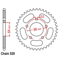 Sprocket Rear Steel 520-48T
