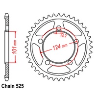 Sprocket Rear Steel 525-37T