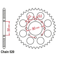 Sprocket Rear Steel 520-41T
