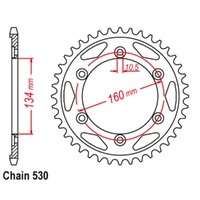 Sprocket Rear Steel 530-40T